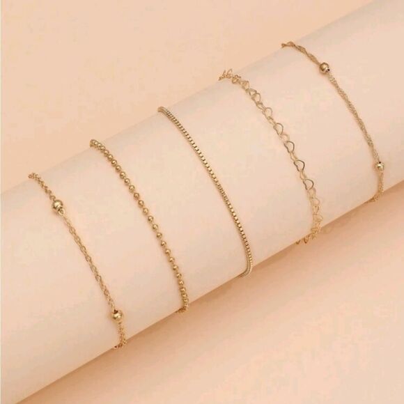 3 for 26 - 5pcs Multi layer Gold Bracelets - Picture 4 of 5